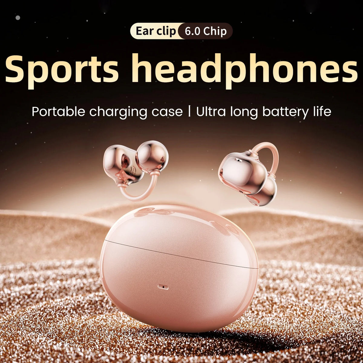 Shuke Open Ear Clip Wireless Bluetooth Headphones Noise Cancelling