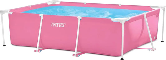 Metal Frame 7 ft x 5 ft x 23.5 in Above Ground Pool Set, Rectangular Swimming Pool with Steel Frame