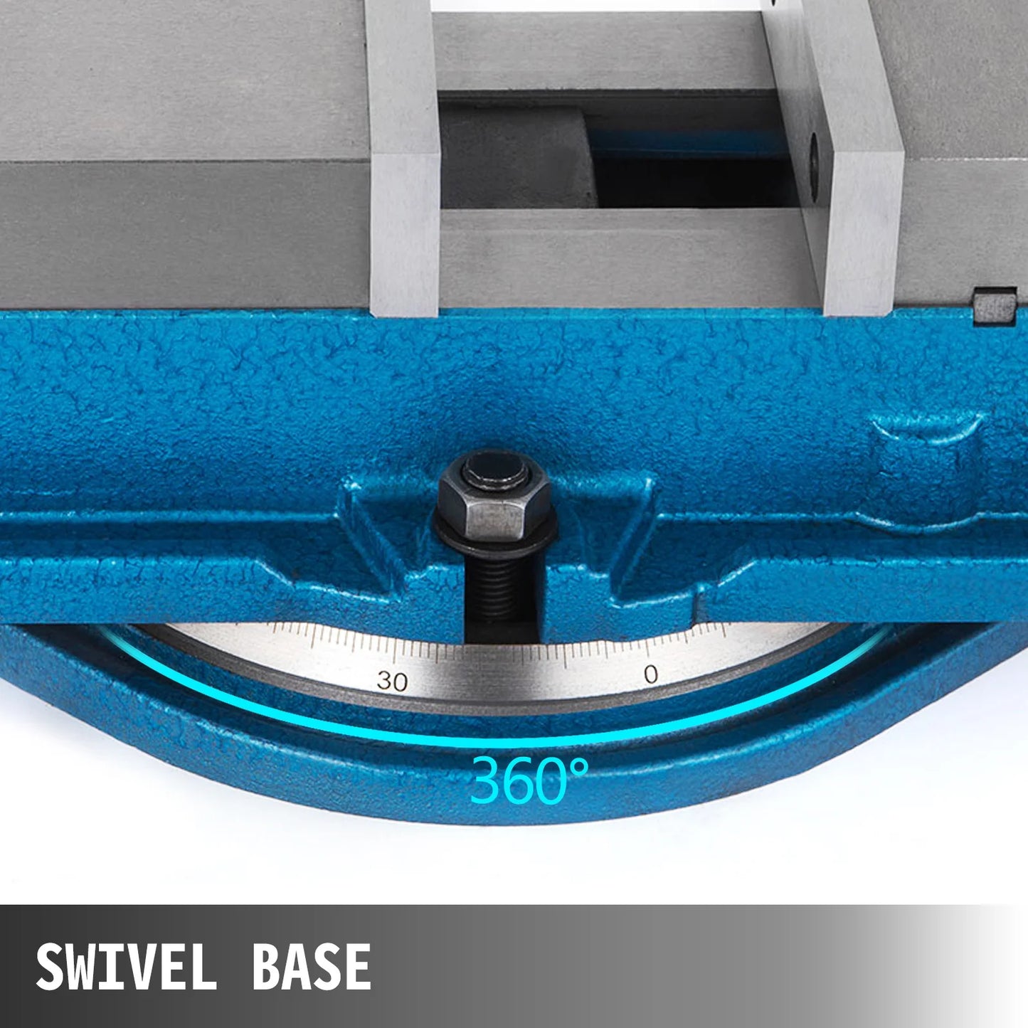 SucceBuy 3 Inch / 5 Inch Jaw Width Heavy Duty Milling Vise Bench Clamp Vise High Precision, 360 Degree Swiveling Base CNC Vise