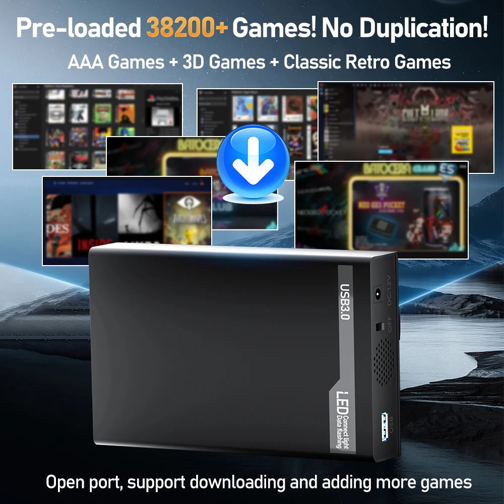 Jmachen 500GB Retro Gaming Video Game Console With 38000+ Games