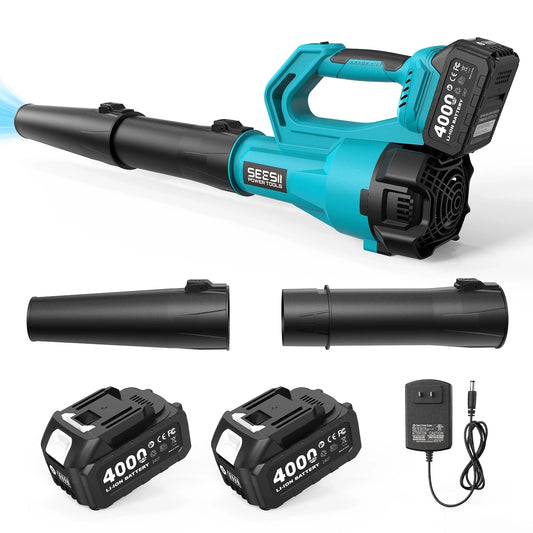 Seesii 900000RPM Brushless Electric Turbo Blower 780CFM Cordless Leaf Blower for snow Lawn Care Debris For Makita 18v BatteryPin