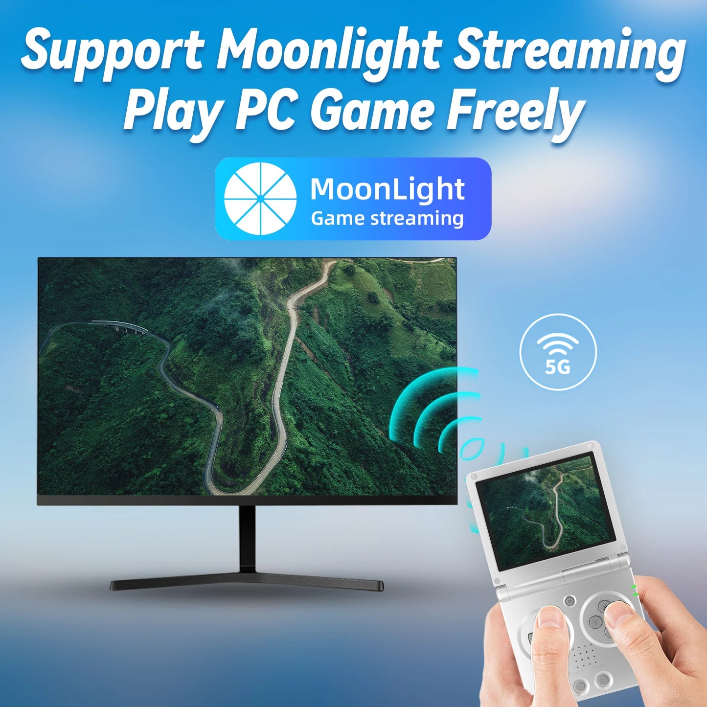 Anbernic RG35XXSP 3.5'' IPS Screen Flip Handheld Console Linux System HDMI-compatible TV Output  64G 5500 Games Pre-installed