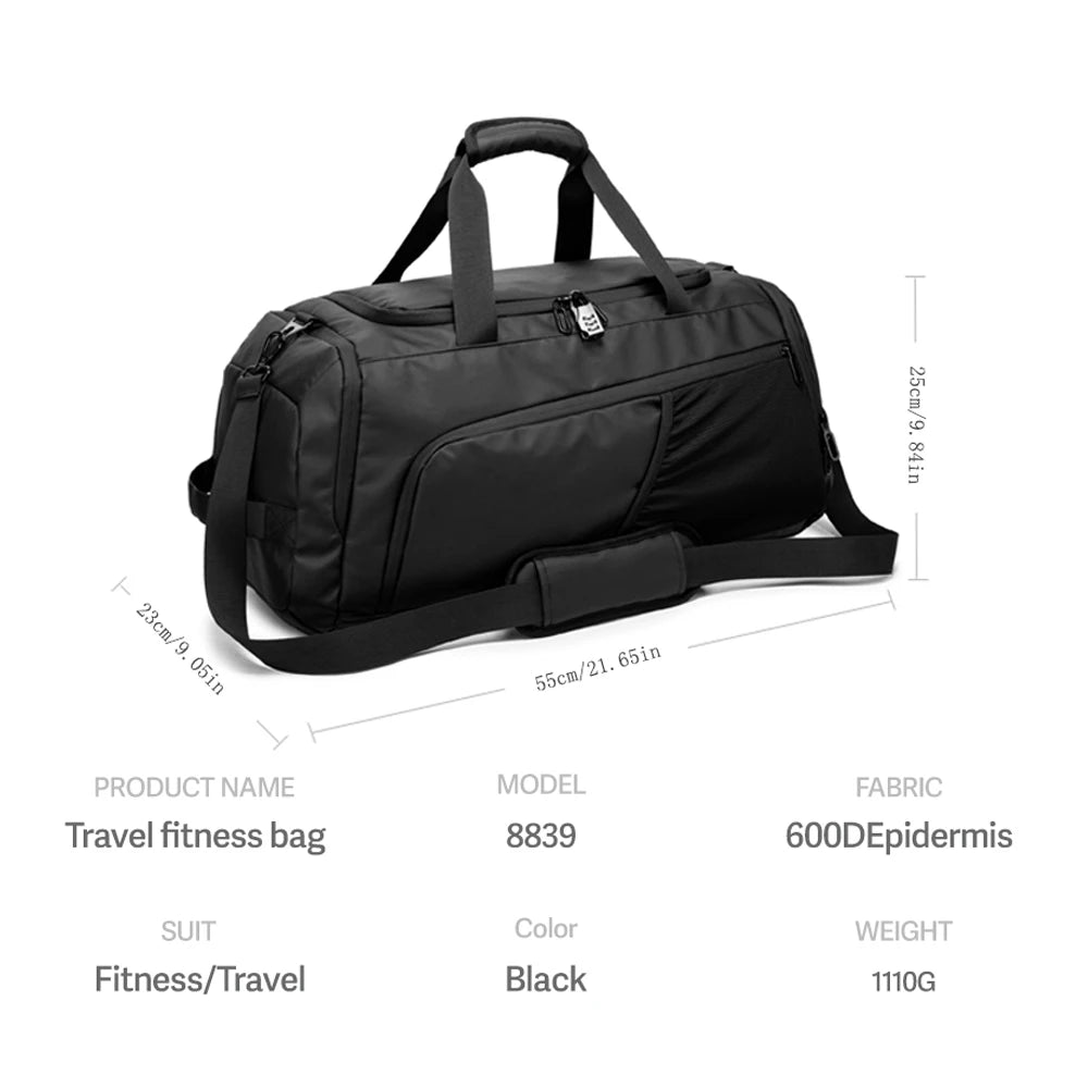 NINGKIN Gym Duffle Bag Waterproof Sports Duffel Bags Travel Weekender Bag for Men Women Overnight Sports Duffel Bags Dry Wet Separation