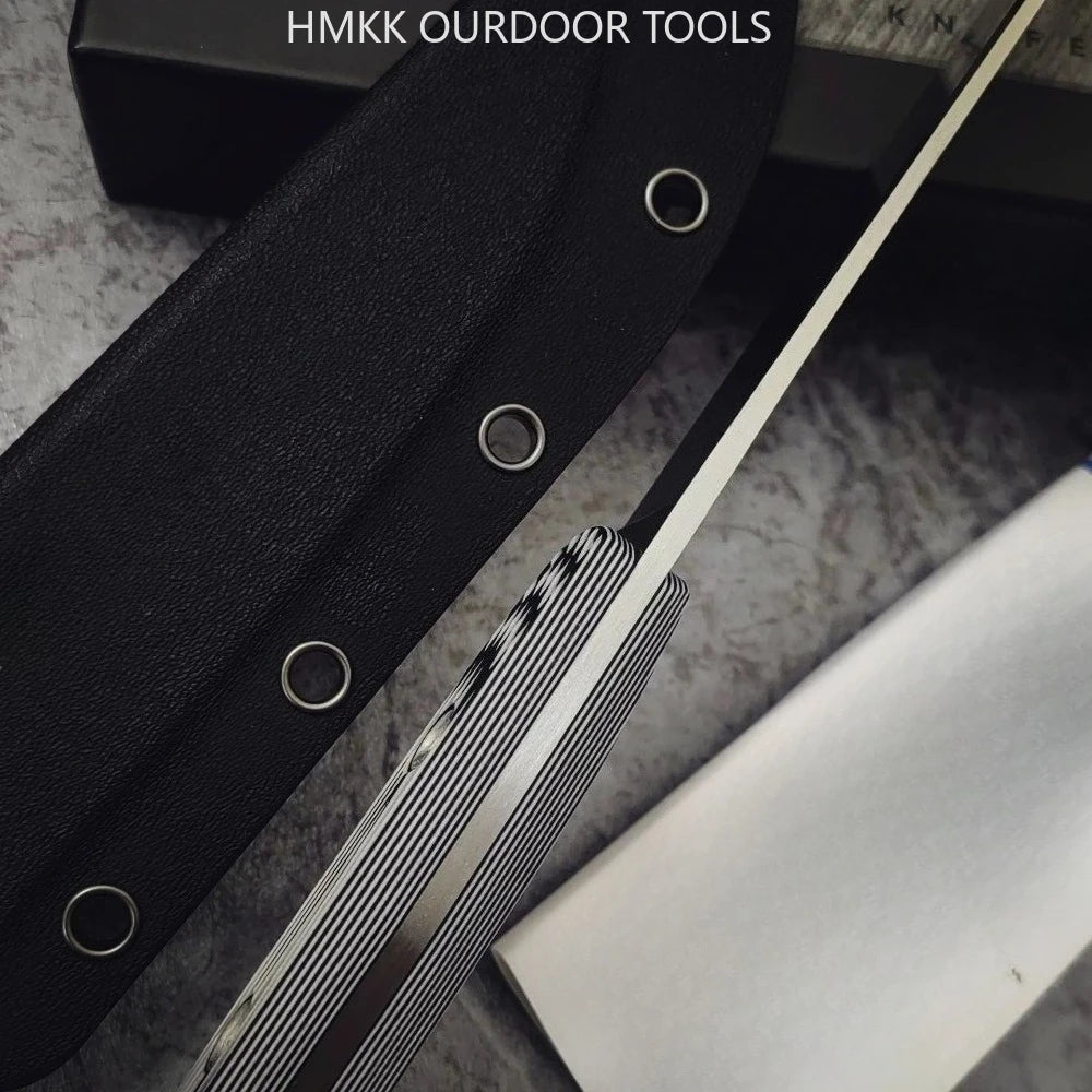 Straight Knife Jungle 15500 Fixed Blade Knife D2 Blade G10 Handle Outdoor Knife EDC Camping Adventure Tool with Sheath Hand Tool