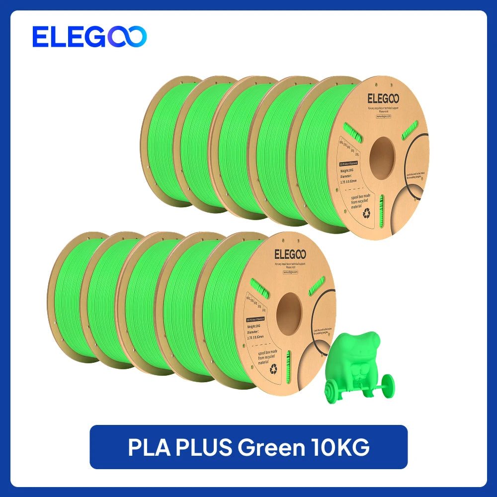ELEGOO 4KG/5KG/10KG PLA+ Filament 1.75mm 3D PLA for FDM Printer