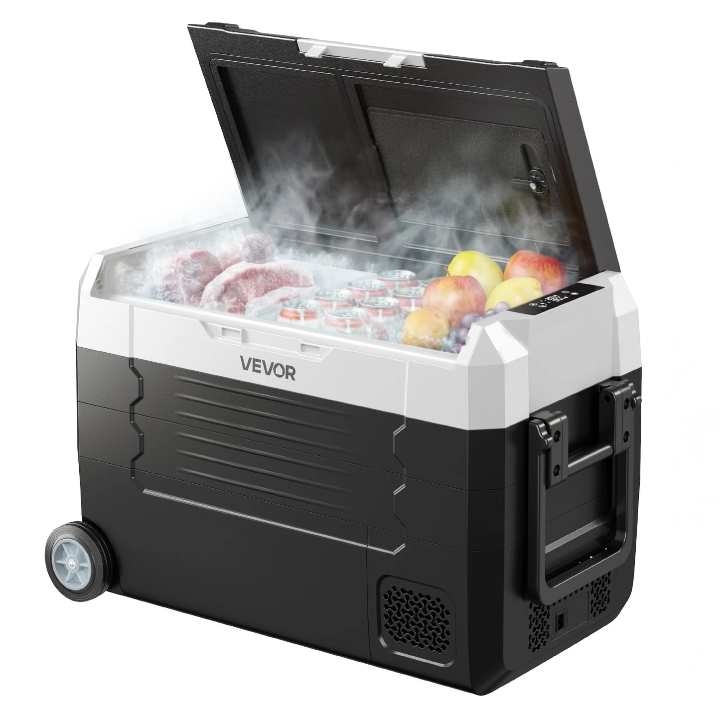 SucceBuy 35L 45L 55L Portable Foldable Handle Car Refrigerator with Wheel -4°F to 68°F Truck Refrigerator with APP Control Compressor Freezer for Camping Picnics Car Home Traval