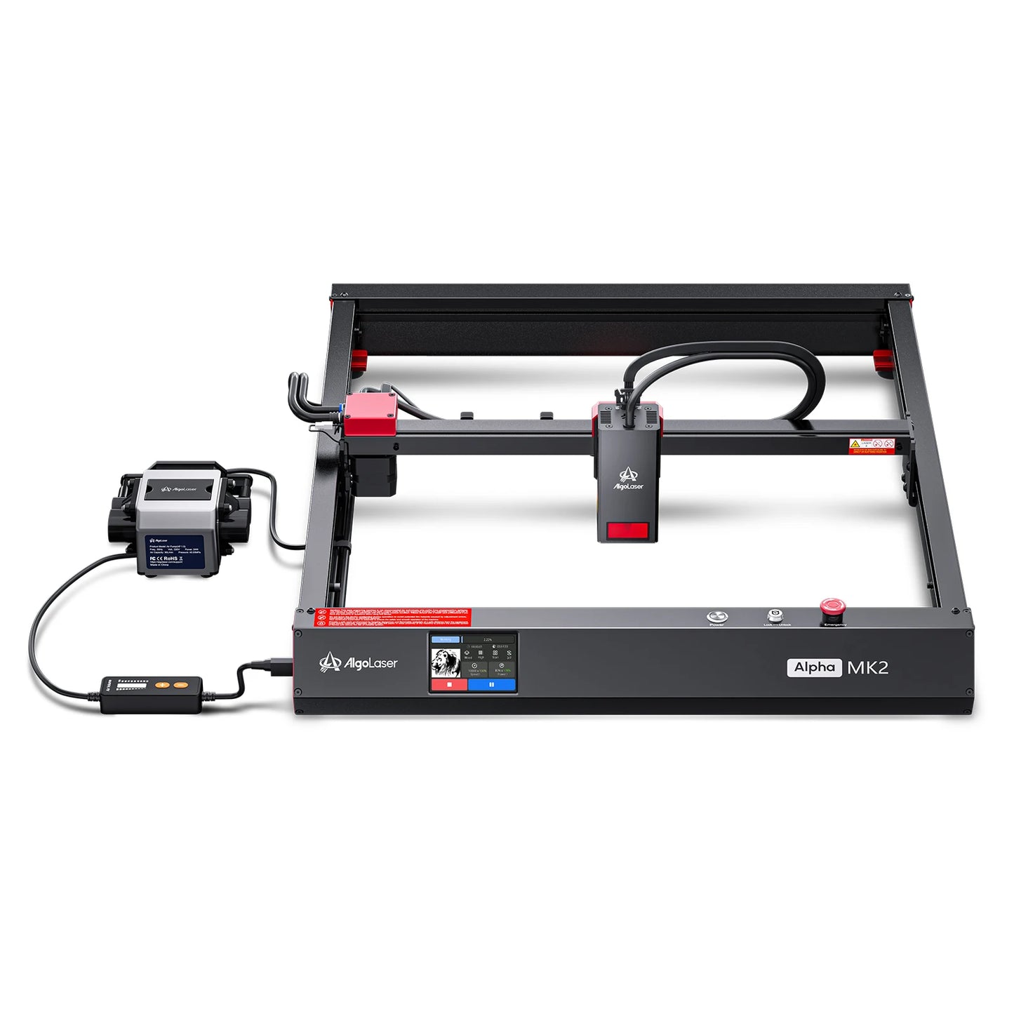 AlgoLaser Alpha MK2 Laser Engraver 20W Powerful Laser Engraving Cutter Machine for Business, 3.5” Touch Screen Offline Control