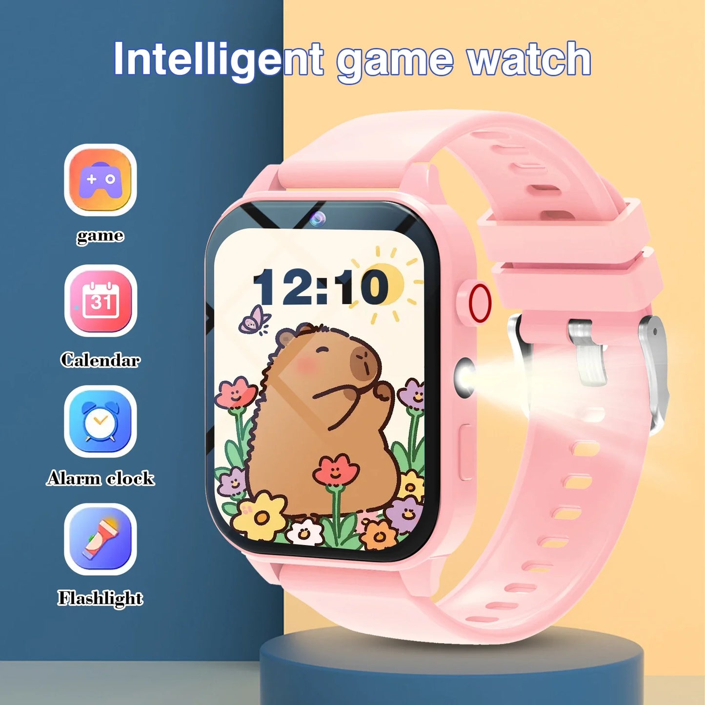 Kids′s Smart Watch 18 Games Camera Waterproof Flashlight Sleep Monitoring For Birthday Holiday Gift Boy Girl Children