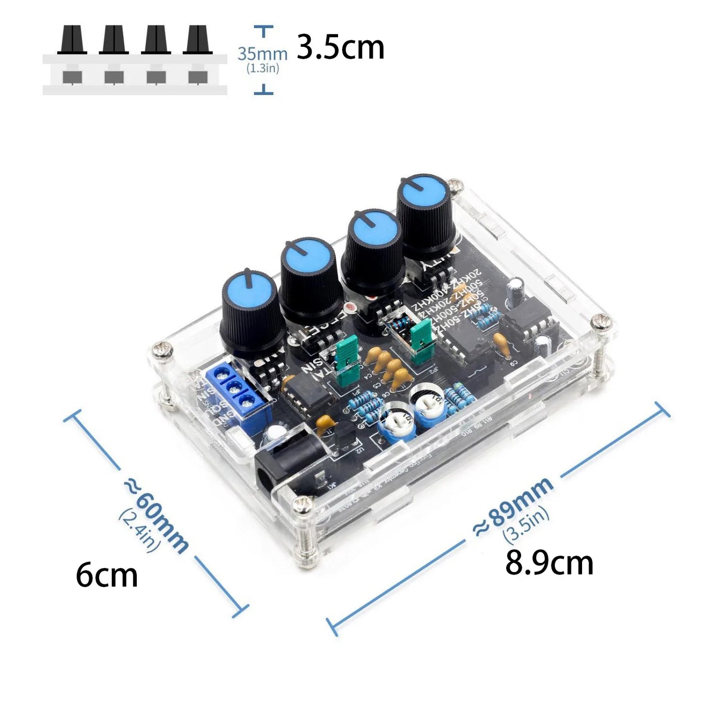 ICL8038 Low-Frequency Signal Generator DIY Kit 12V Xr2206 Shell 5Hz-400kHz Multi-Wave Welding Electronic Circuit Experiment Kit