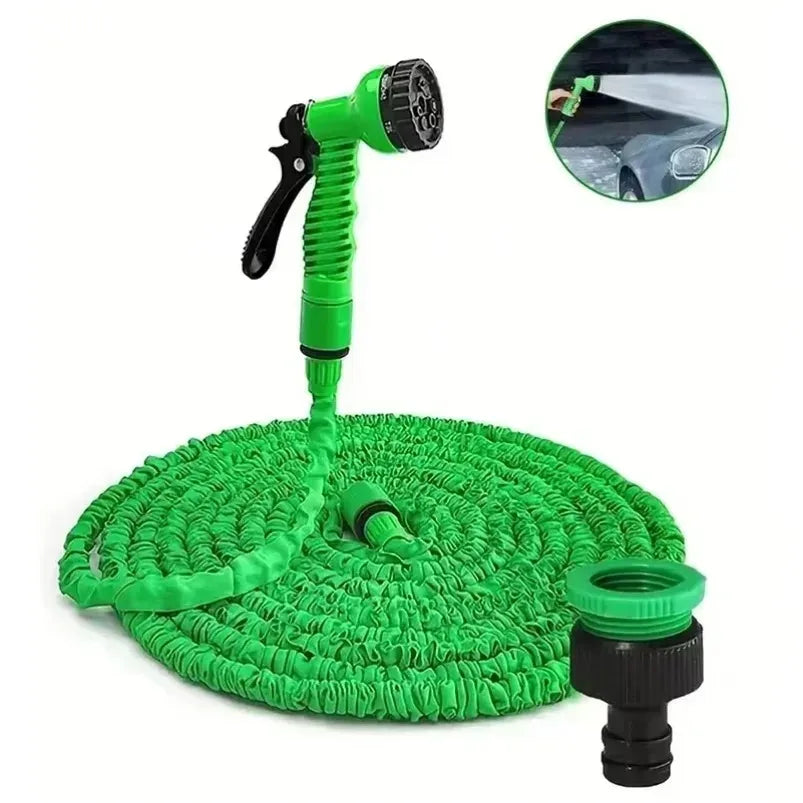 High Pressure Durable Retractable Magic Water Hose with Spray Nozzle Expandable Garden Hose for Car Washing Watering Plants Lawn Care Garden Irrigation Household Cleaning