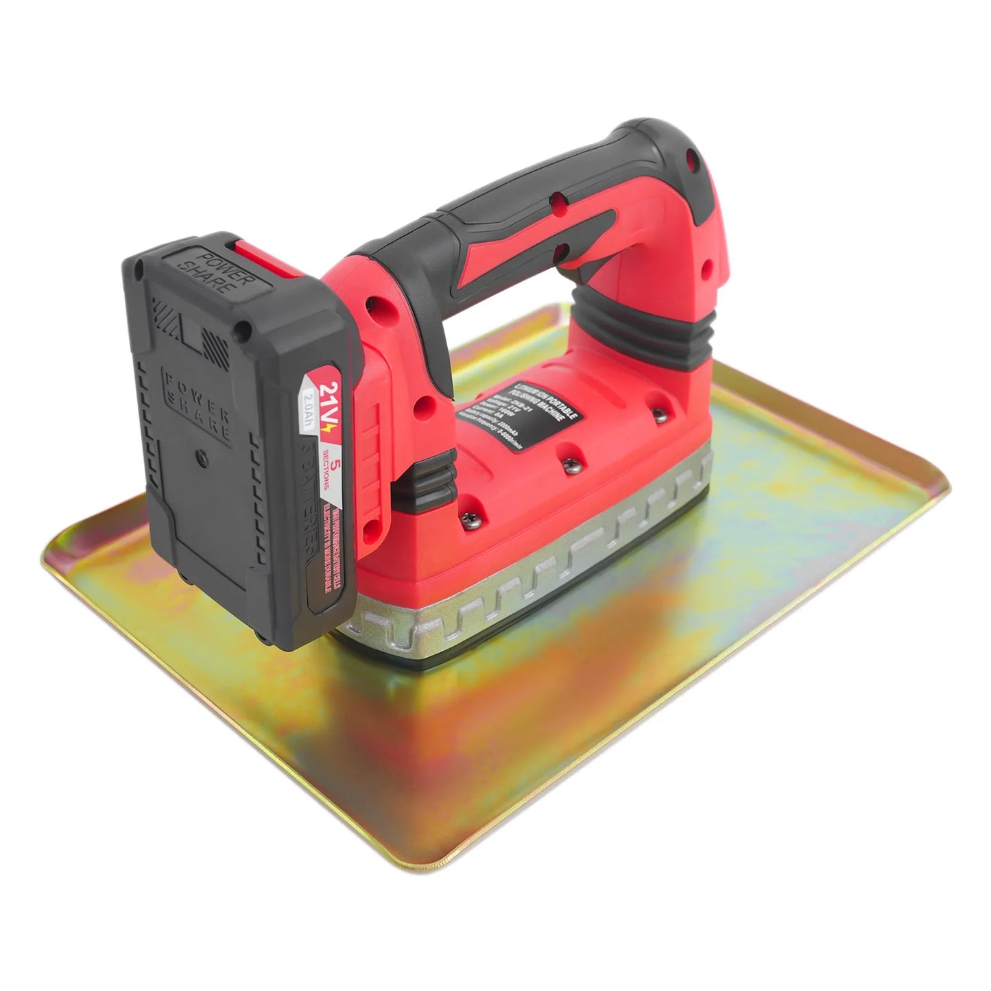 Red/Blue Concrete Flat Plate Vibrator 6 Gear Portable Concrete Trowel 160W Cement Vibratory Smoothing Machine for Road House Dam