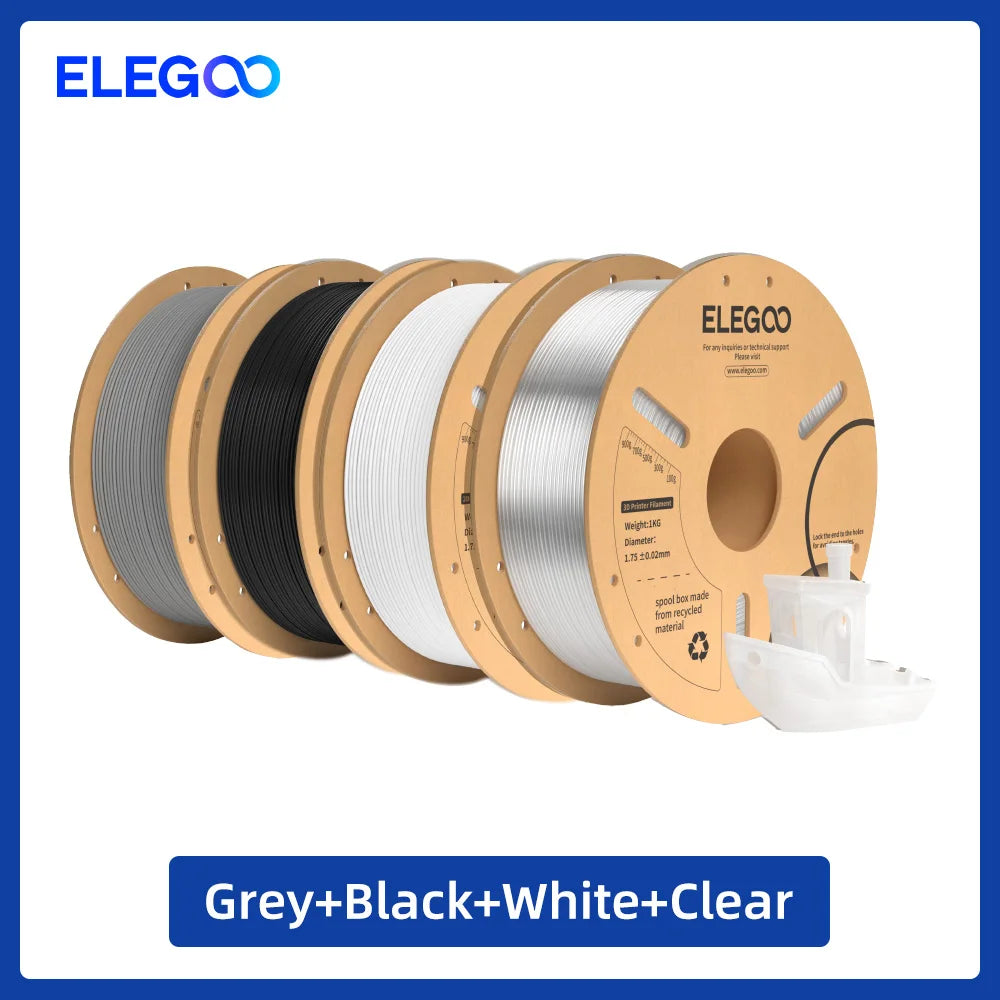 ELEGOO 4KG/5KG/10KG PLA+ Filament 1.75mm 3D PLA for FDM Printer