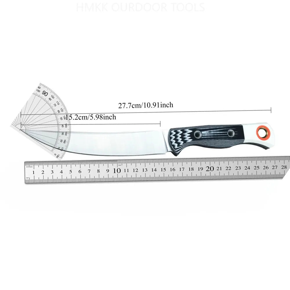 Straight Knife Jungle 15500 Fixed Blade Knife D2 Blade G10 Handle Outdoor Knife EDC Camping Adventure Tool with Sheath Hand Tool