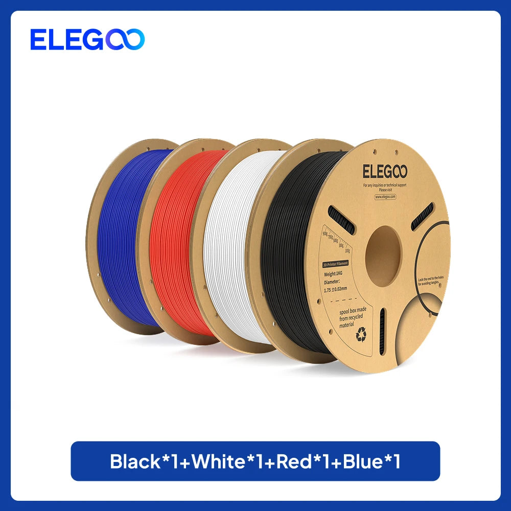 ELEGOO 4KG/5KG/10KG PLA+ Filament 1.75mm 3D PLA for FDM Printer
