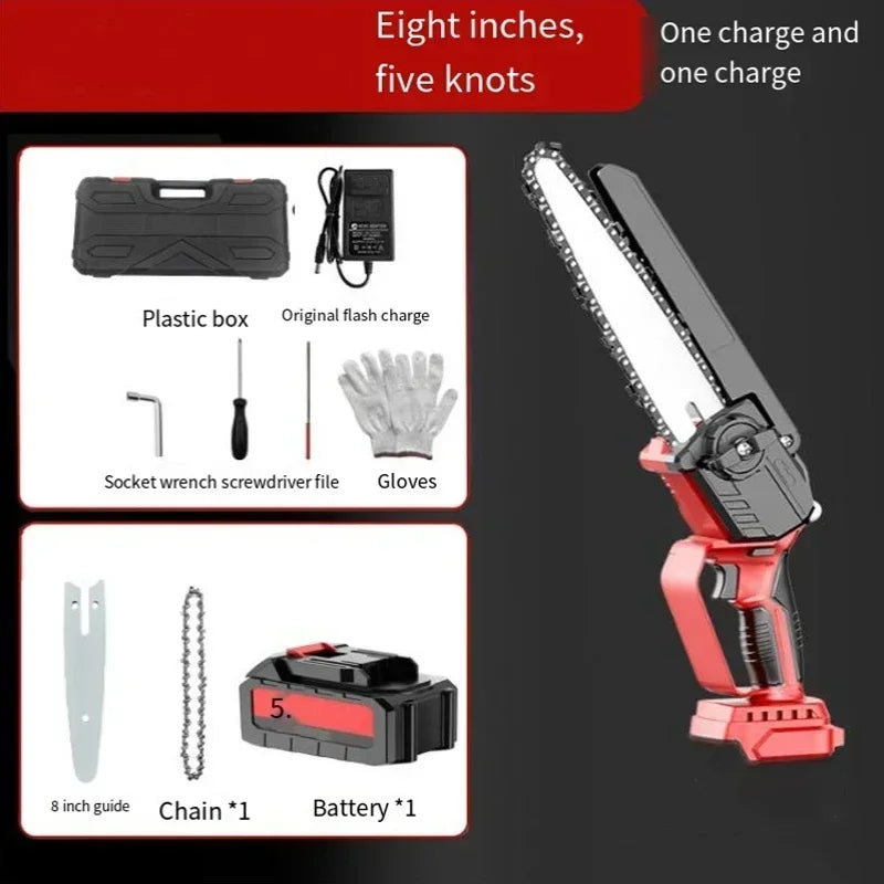 Portable XMSJ Brushless Electric Chainsaw 8 Inch