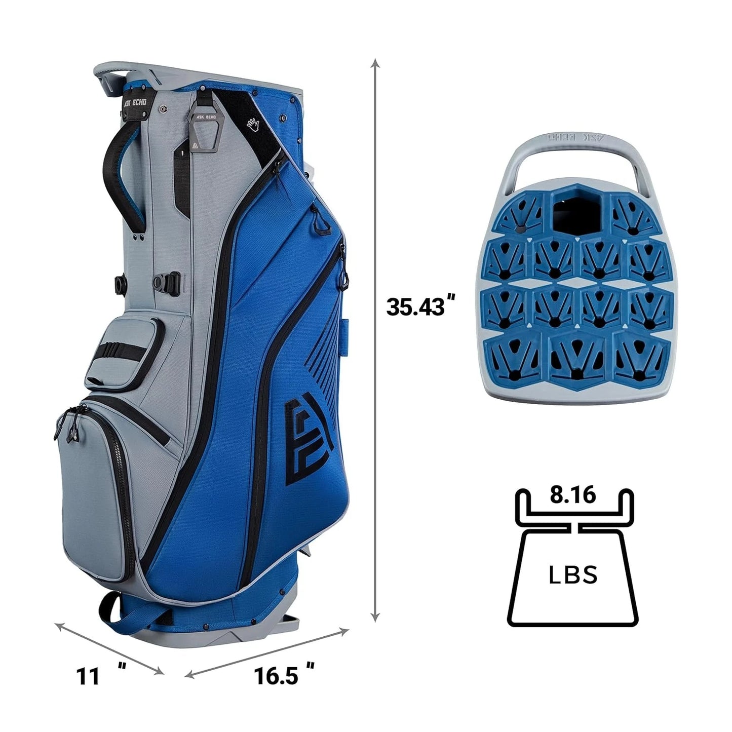 ST-Lock Mecha 14 Way Dividers Quiet Hybrid Stand Bag for Men & Women, Customized