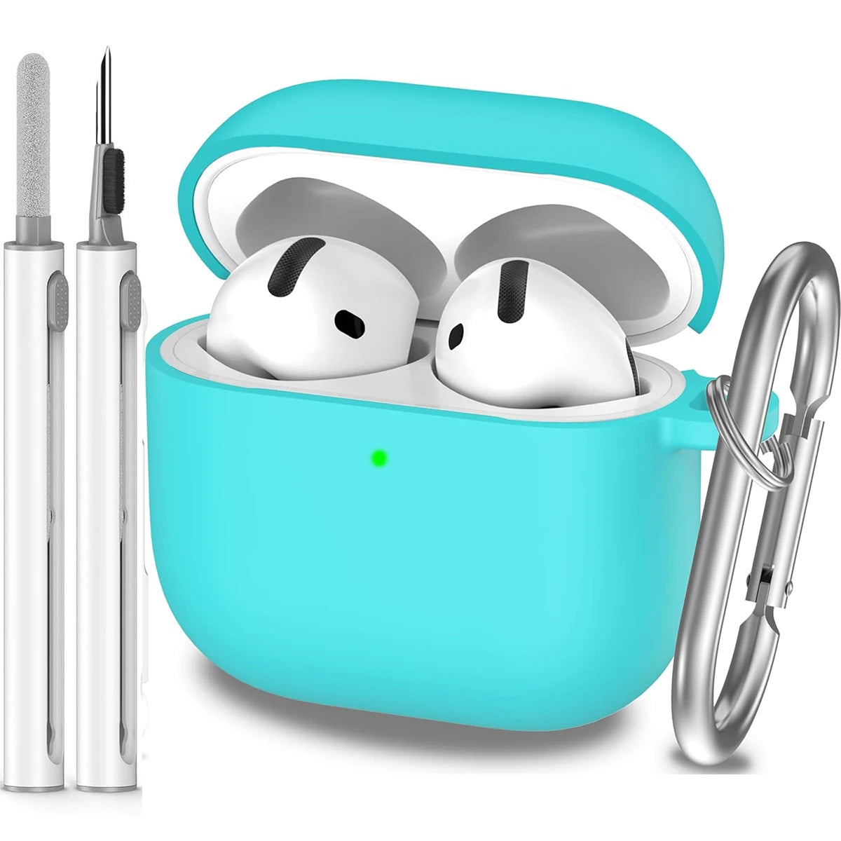 Ceeslin Shock-Absorbing Silicone Case For Airpods 4 With Keychain
