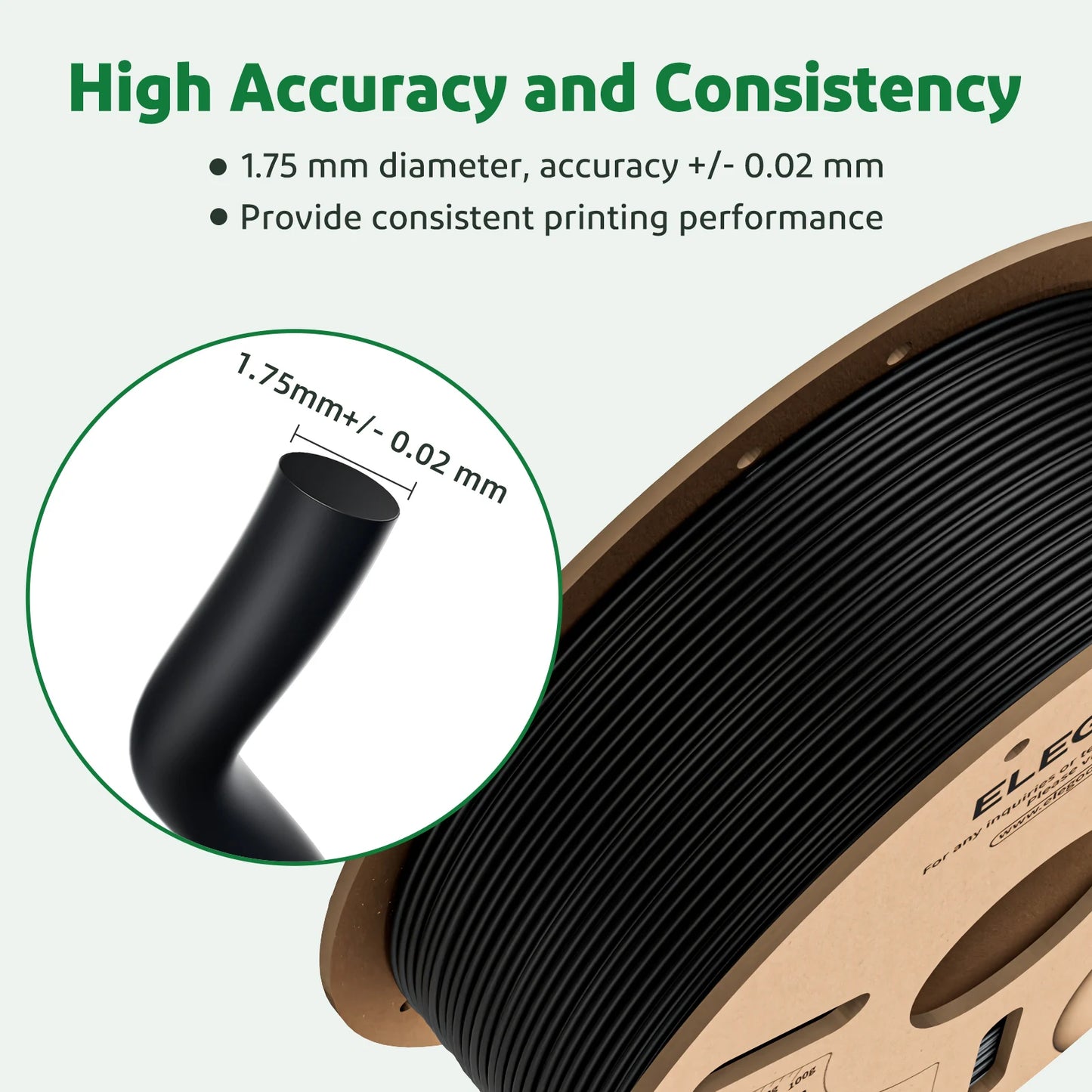 ELEGOO 4KG/5KG/10KG PLA+ Filament 1.75mm 3D PLA for FDM Printer