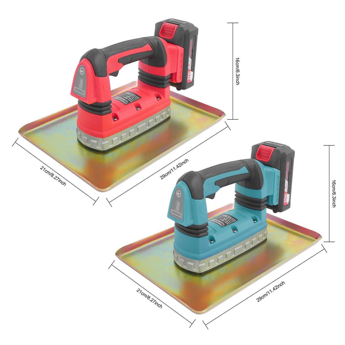 Red/Blue Concrete Flat Plate Vibrator 6 Gear Portable Concrete Trowel 160W Cement Vibratory Smoothing Machine for Road House Dam