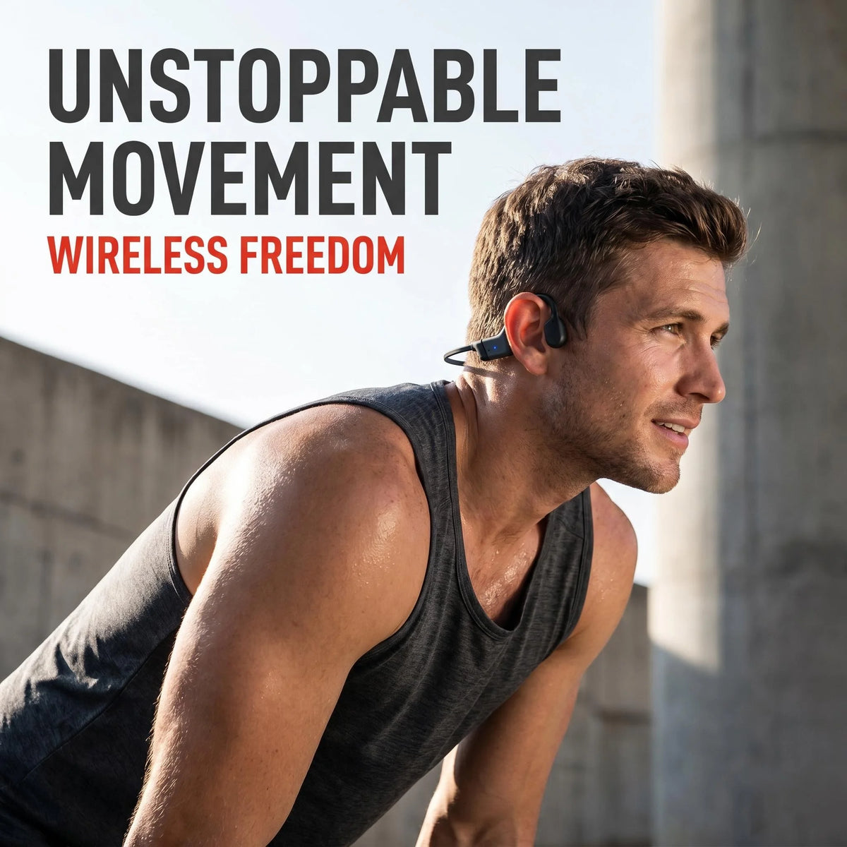Bone Conduction Wireless Earphones Open Ear Bluetooth 5.3 Headset