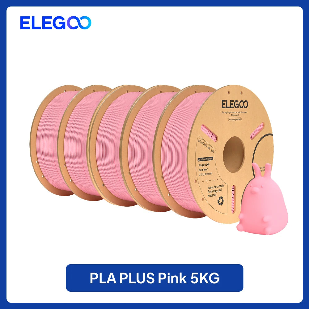 ELEGOO 4KG/5KG/10KG PLA+ Filament 1.75mm 3D PLA for FDM Printer