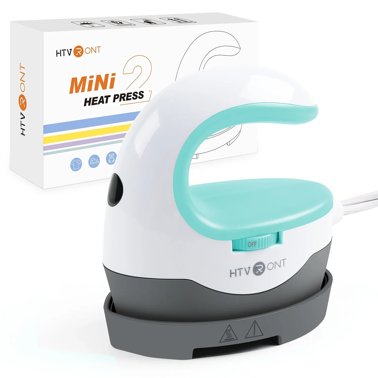 HTVRONT Heat Press H1 Mini Heat Press Machine DIY Auto Easy Heating Transfer Iron On HTV for Clothes Bags Shoes Hat T-shirts