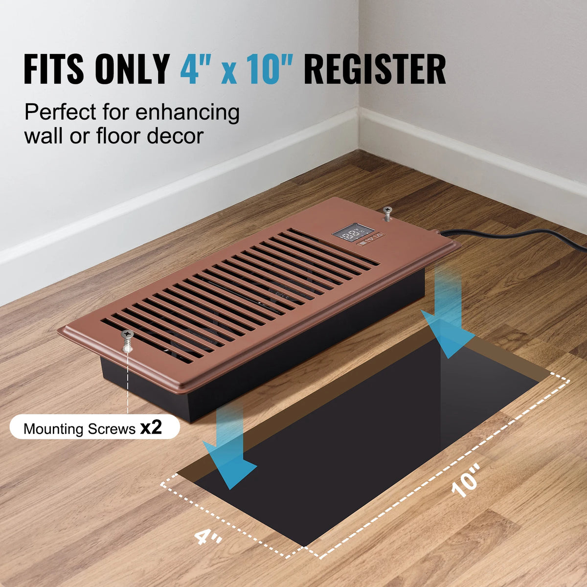 SucceBuy Quiet Register Booster Fan With Remote Thermostat Control