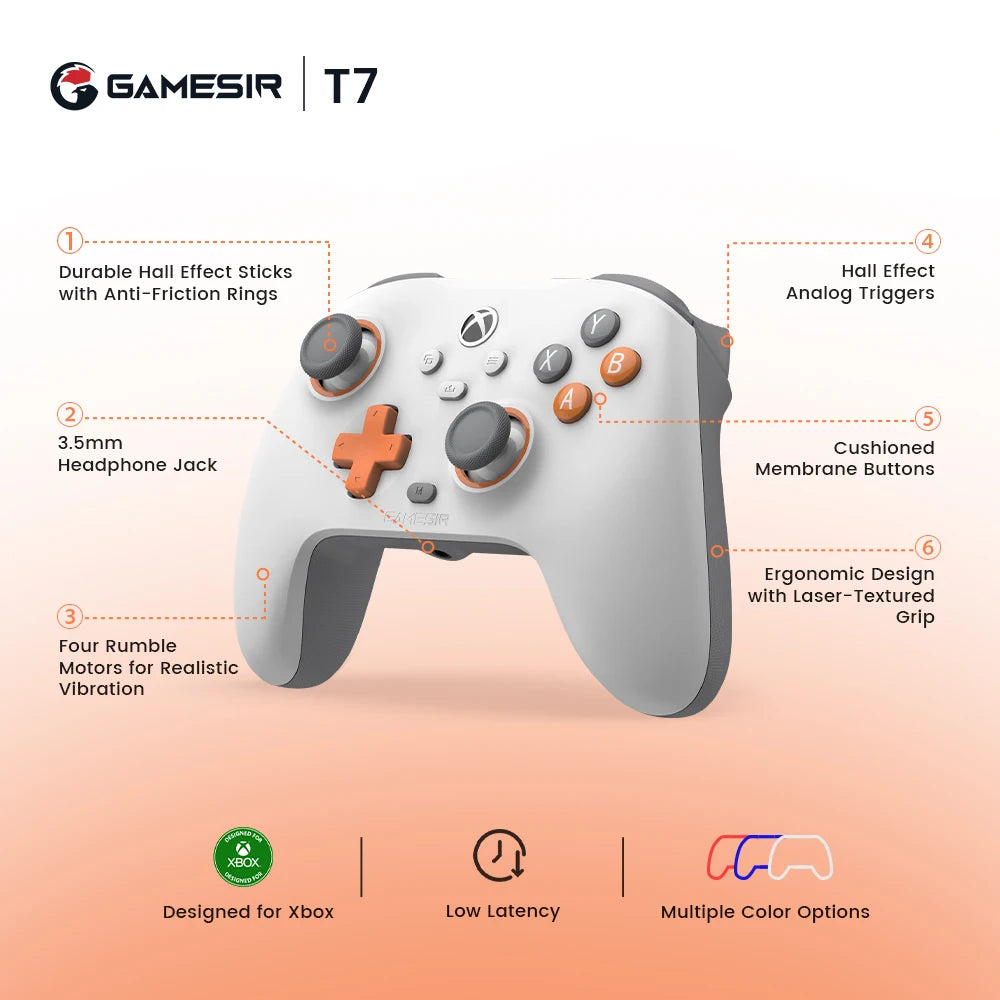 GameSir T7 Wired Xbox Controller With Hall Effect Joystick