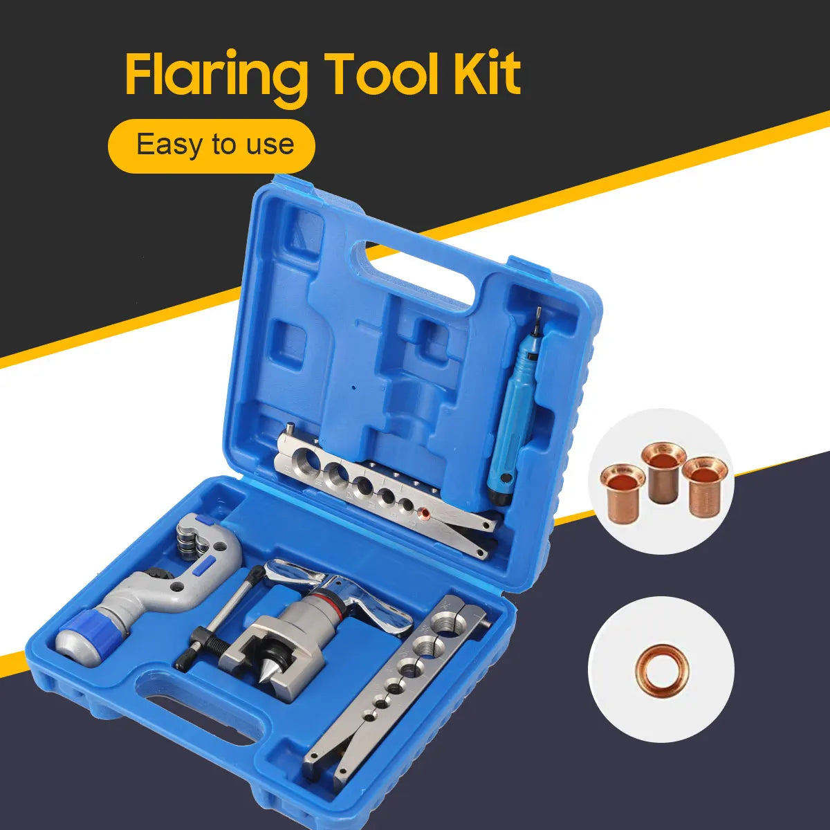 Air Conditioning Copper Tube Expander Ratchet Flaring Flare Tool Refrigeration Reamer Eccentric Tube Expansion Trumpet Tool