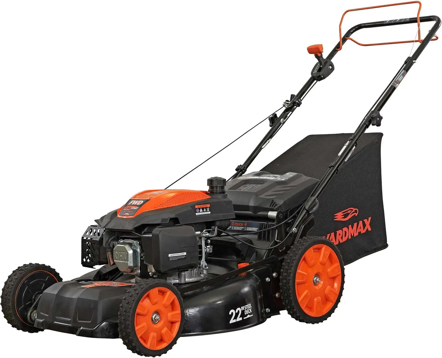 22 in. 201cc Select PACE 6 Speed CVT High Wheel FWD 3-in-1 Gas Walk Behind Self Propelled Lawn Mower, Black (YG2860)