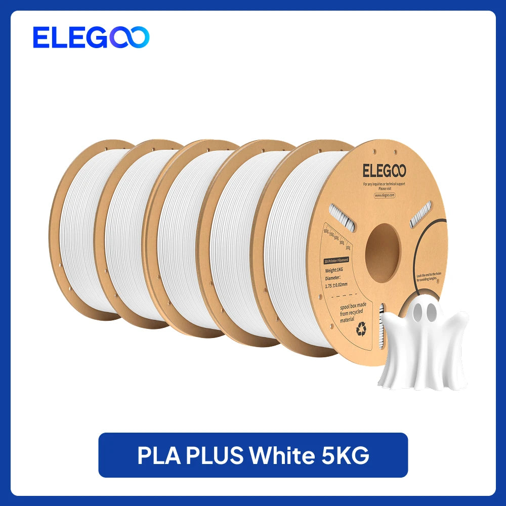 ELEGOO 4KG/5KG/10KG PLA+ Filament 1.75mm 3D PLA for FDM Printer