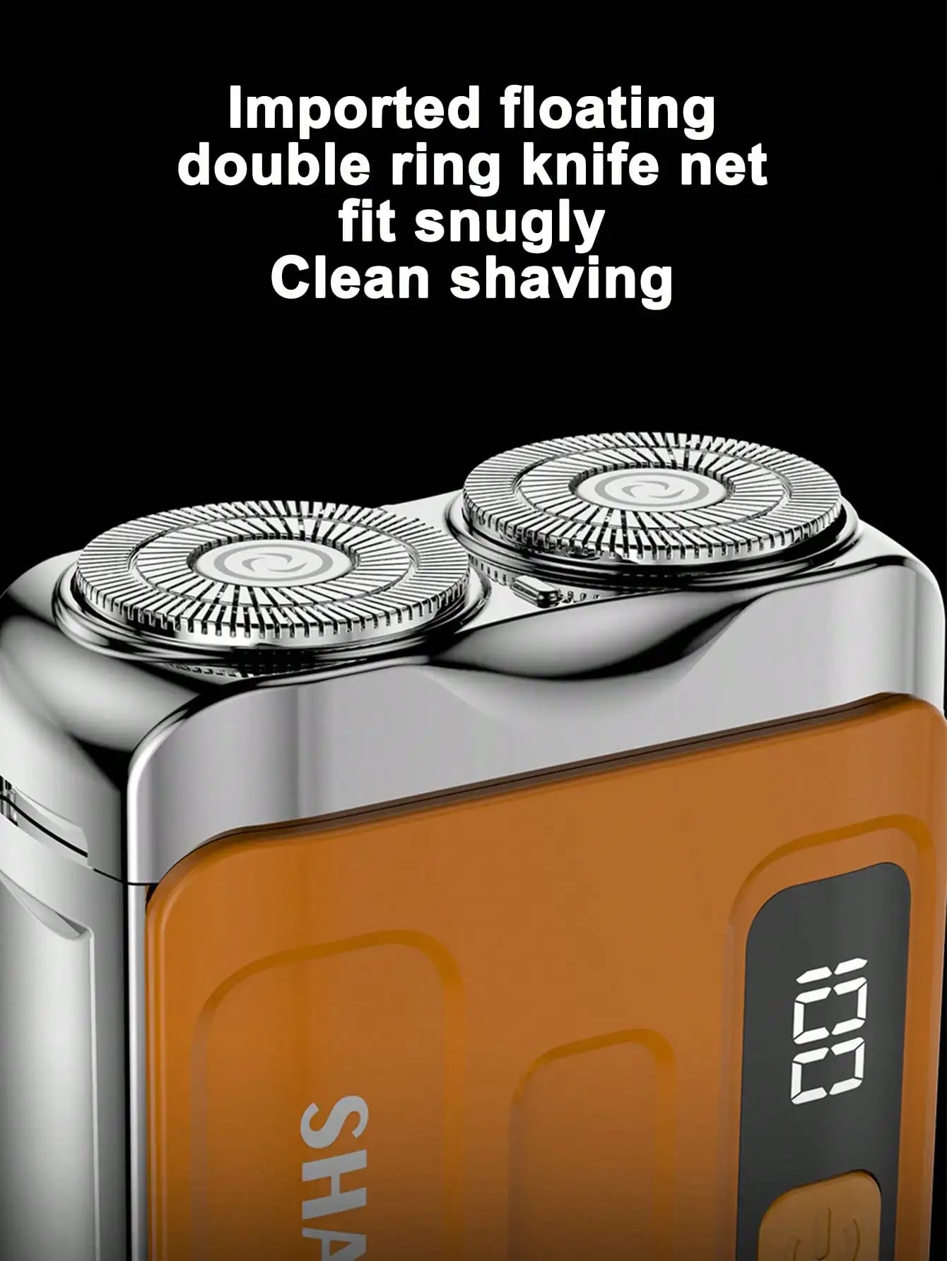 Mini Electric Smart Shaver Household Car Shaver Digital Display Dual Blade Rechargeable Shaver Powerful Beard Trimmer Tool, Father's Day