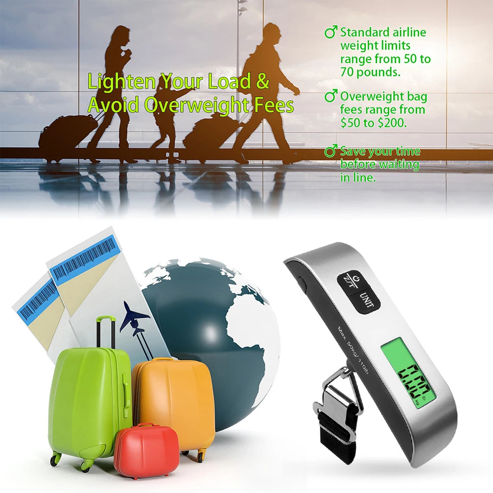 Portable Digital Luggage Scale With High Precision LCD Display