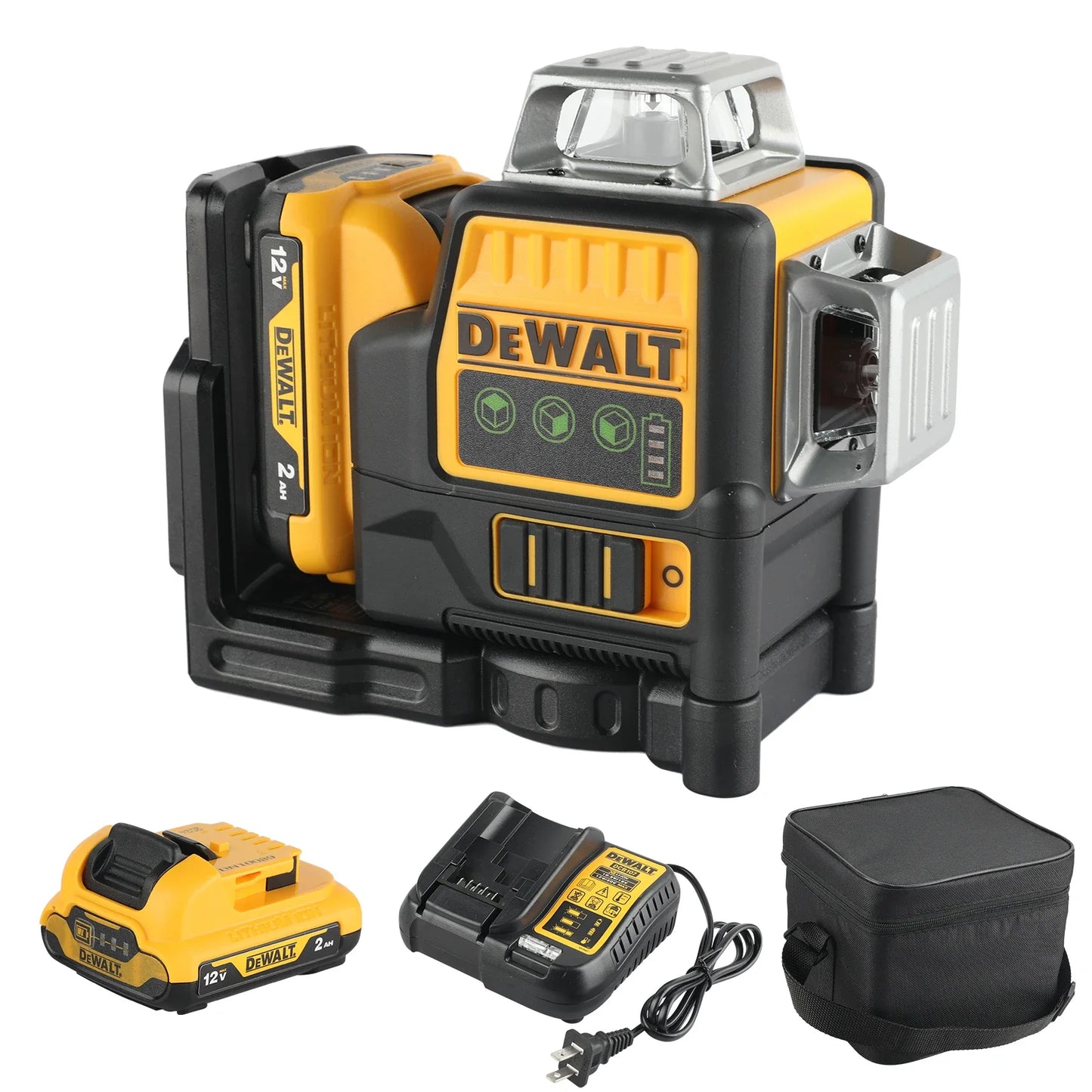 2026 Dewalt DW089LG 12V Green Laser Level, 12 Line 3-Sided 360° Vertical & Horizontal for Indoor Outdoor Project Lithium