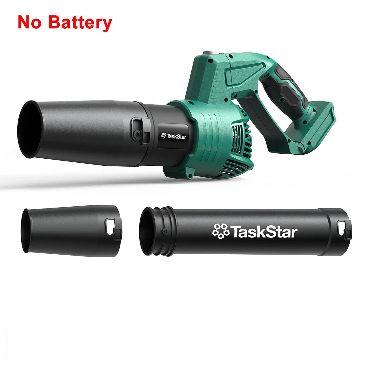 TaskStar Electric Leaf Blower 550CFM Brushed Motor 5-Speed 150MPH Rotating Head Airblower For Lawn Garden 4.0Ah Battery Powered