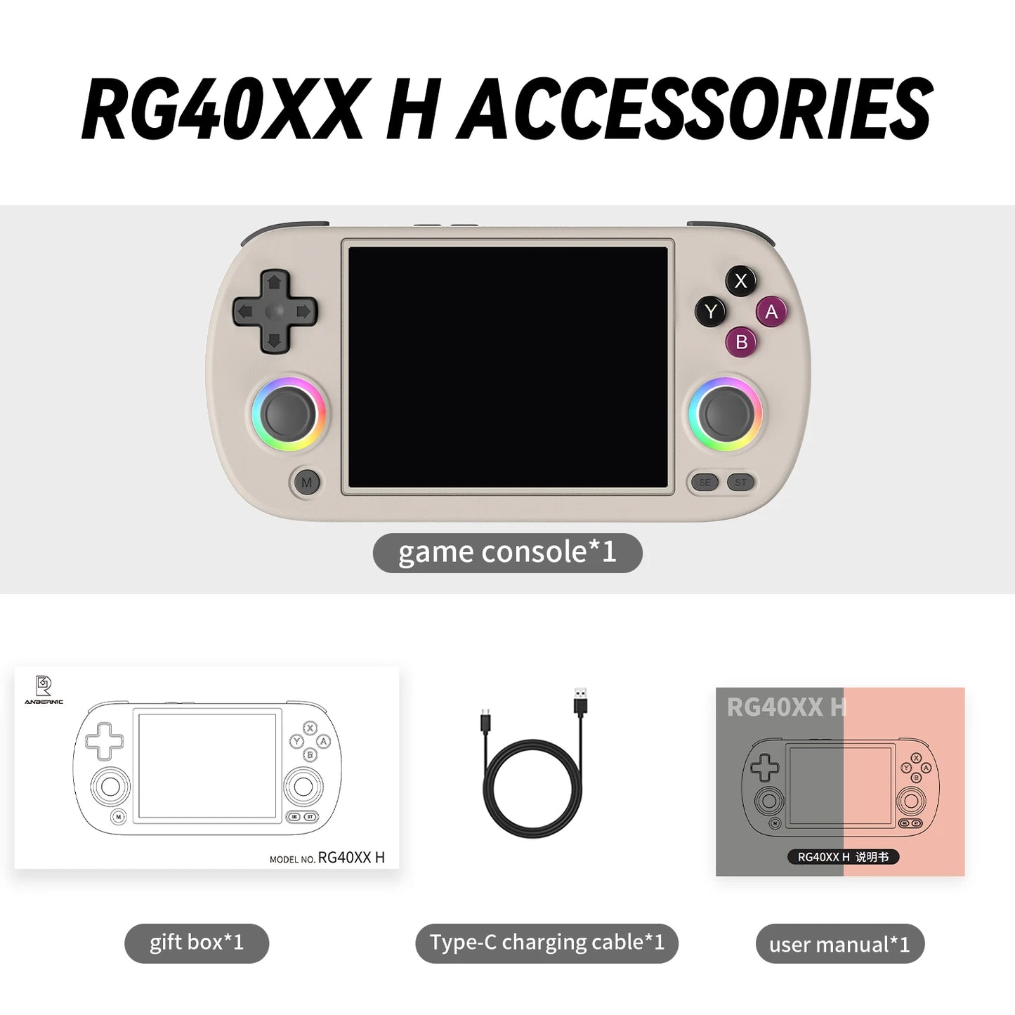 Anbernic Rg40xx Ultra-Thin Linux Retro Handheld Emulator