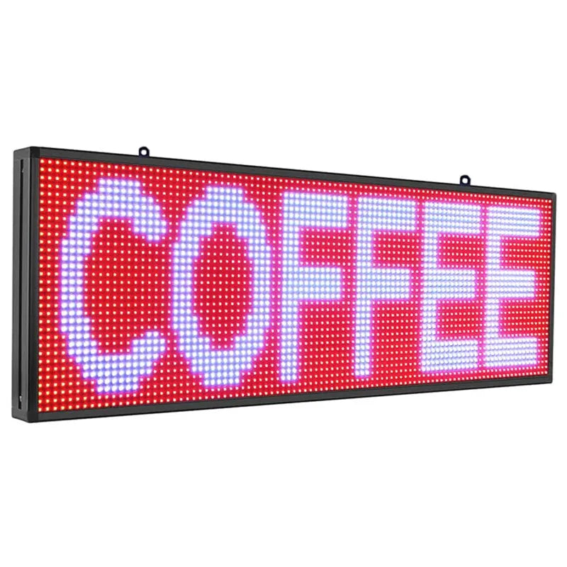 P10 Outdoor WIFI Led Panel Full Color Led Sign 39"x14'' With High Resolution Scrolling Led Sign Programmable for Business