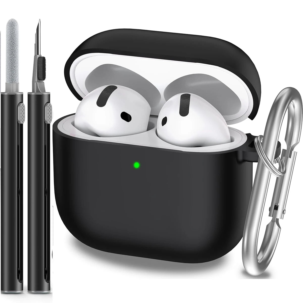 Ceeslin Shock-Absorbing Silicone Case For Airpods 4 With Keychain