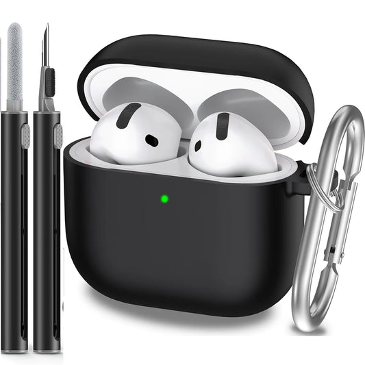 Ceeslin Shock-Absorbing Silicone Case For Airpods 4 With Keychain