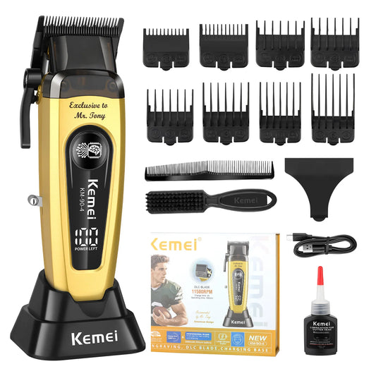 Hair cutting machine hair clipper Professional Rechargeable USB 90-4  Hair Cutting Machine Electric Hair Clipper Cordless Barber Metal Trimmer for Men