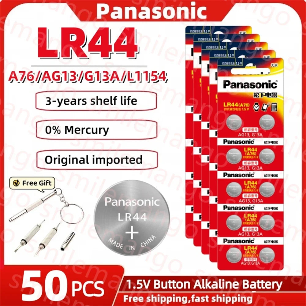 Panasonic 10 To 100pcs Alkaline Button Cell Battery
