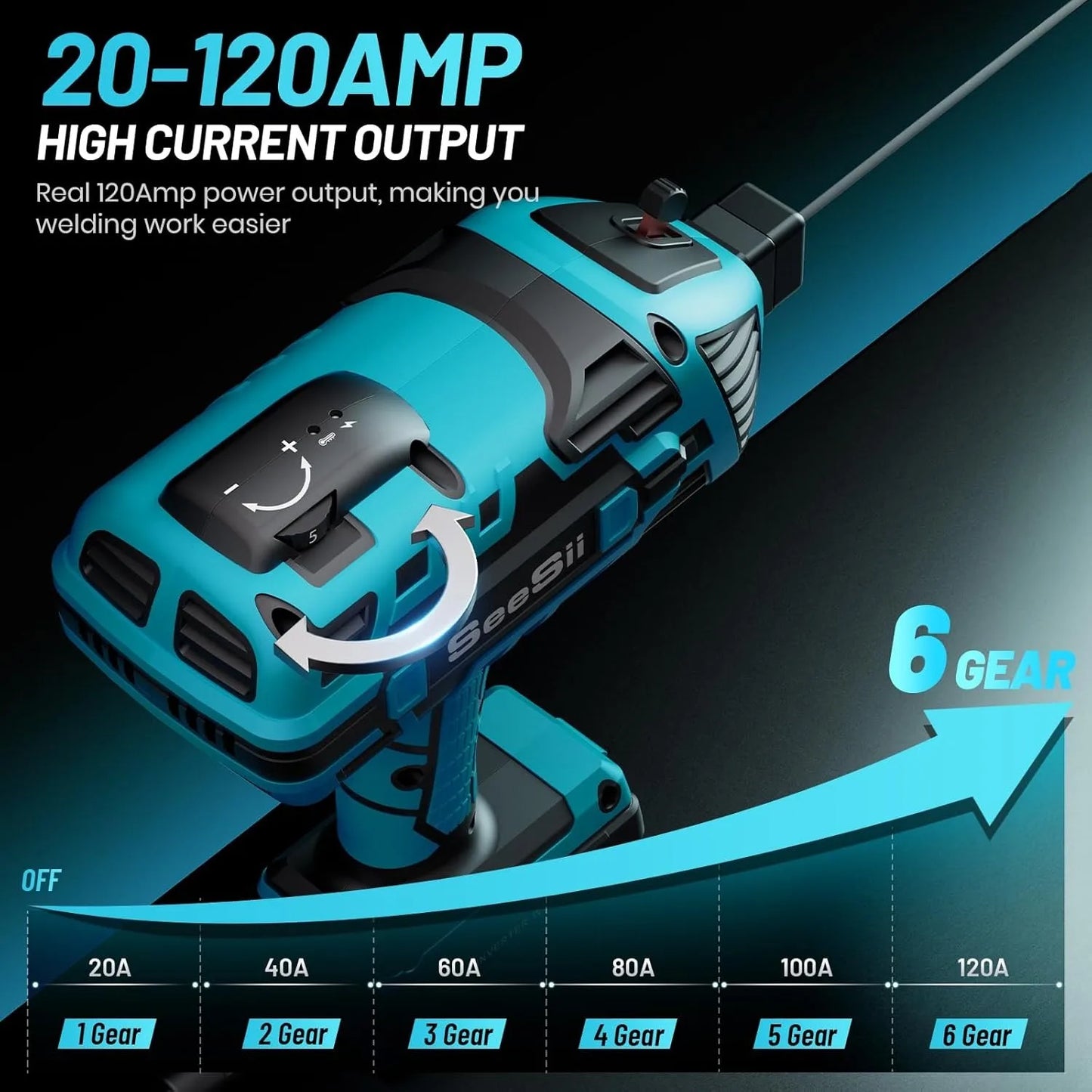 SEESII Electric Welding Machine Handheld Welder Tool Digital Arc Welding Machine 120A Portable Household Weld Equipment