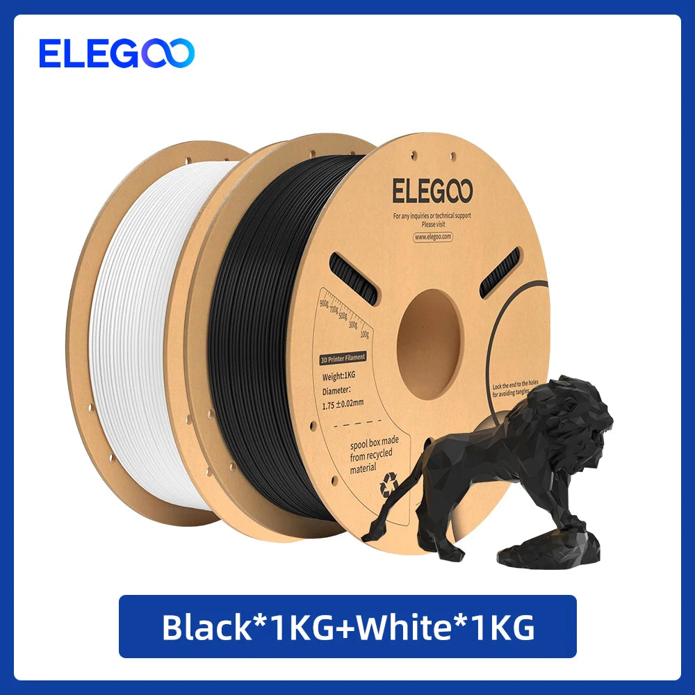 ELEGOO 4KG/5KG/10KG PLA+ Filament 1.75mm 3D PLA for FDM Printer