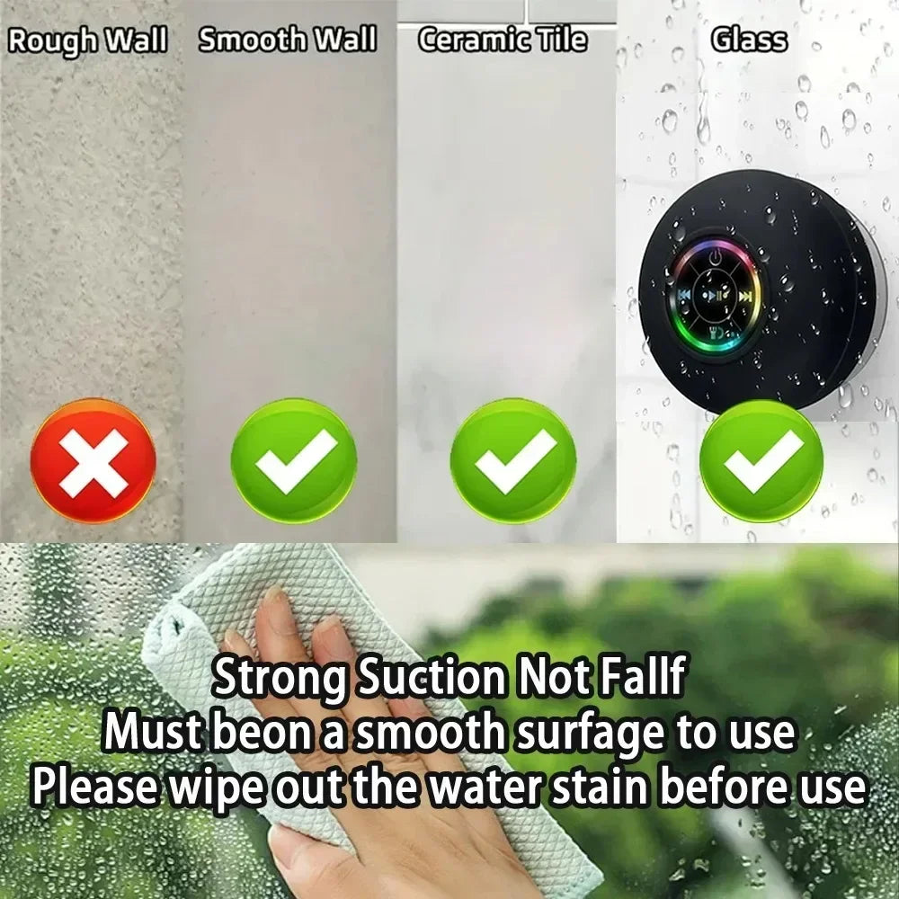 Opansten Portable Waterproof Bluetooth Speaker With Led Lights