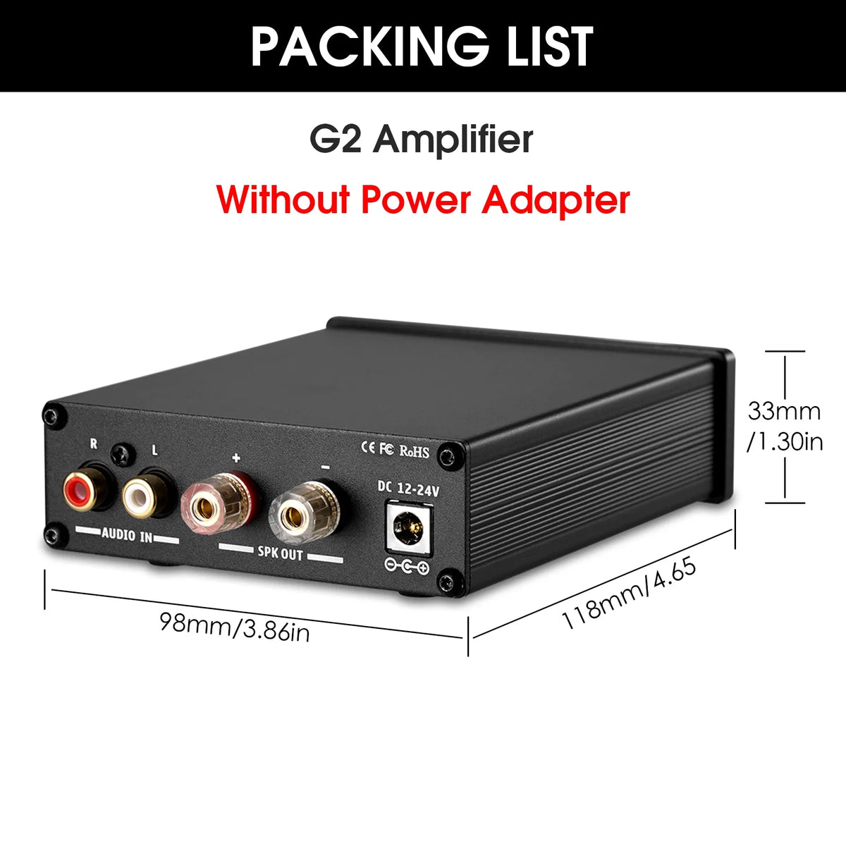 Nobsound Hi-Fi G2 Mono Channel Digital Amp Subwoofer / Full-Frequency Mini Stereo Audio Home Desktop Power Amplifier 100W