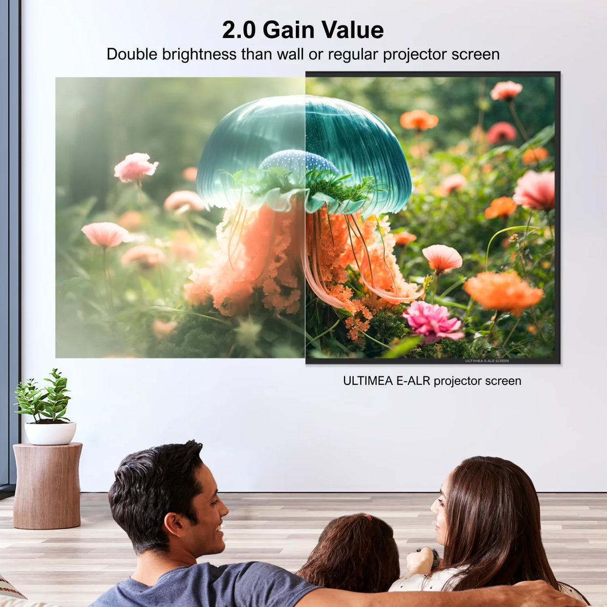 Ultimea 100 Inch Portable ALR Projector Screen 4K HD