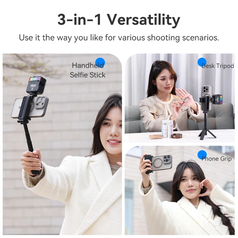Ulanzi Jj02 3-in-1 Mini Tripod With Remote And Phone Grip