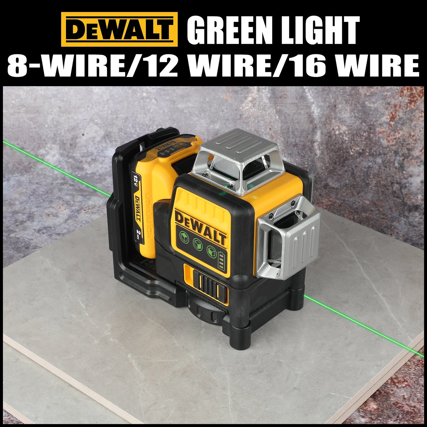 2026 Dewalt DW089LG 12V Green Laser Level, 12 Line 3-Sided 360° Vertical & Horizontal for Indoor Outdoor Project Lithium