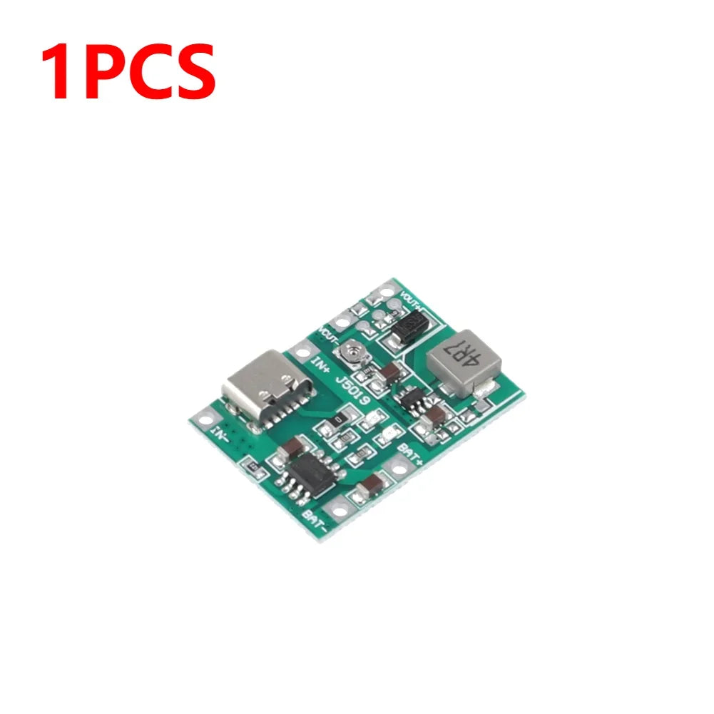 1-10PCS Lithium Li-ion 18650 Battery Charger Board Boost Module Type-C 3.7V 4.2V DC-DC Step Up Boost Module TP4056 DIY Kit Parts
