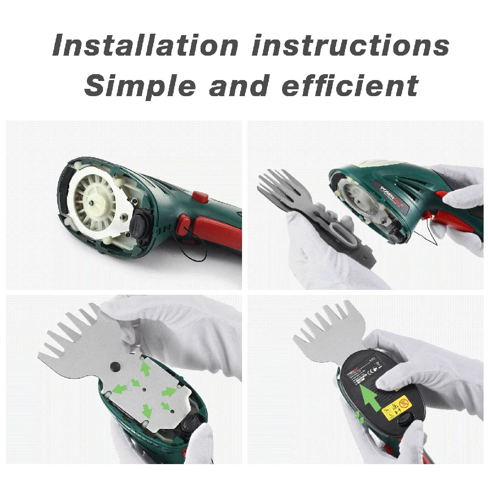 7.2V Pruning Shears 2in1 Cordless Grass Hedge Trimmer Battery Rechargeable Shear Hedger PGHT7.2 Cordless Garden Tool POSENPRO